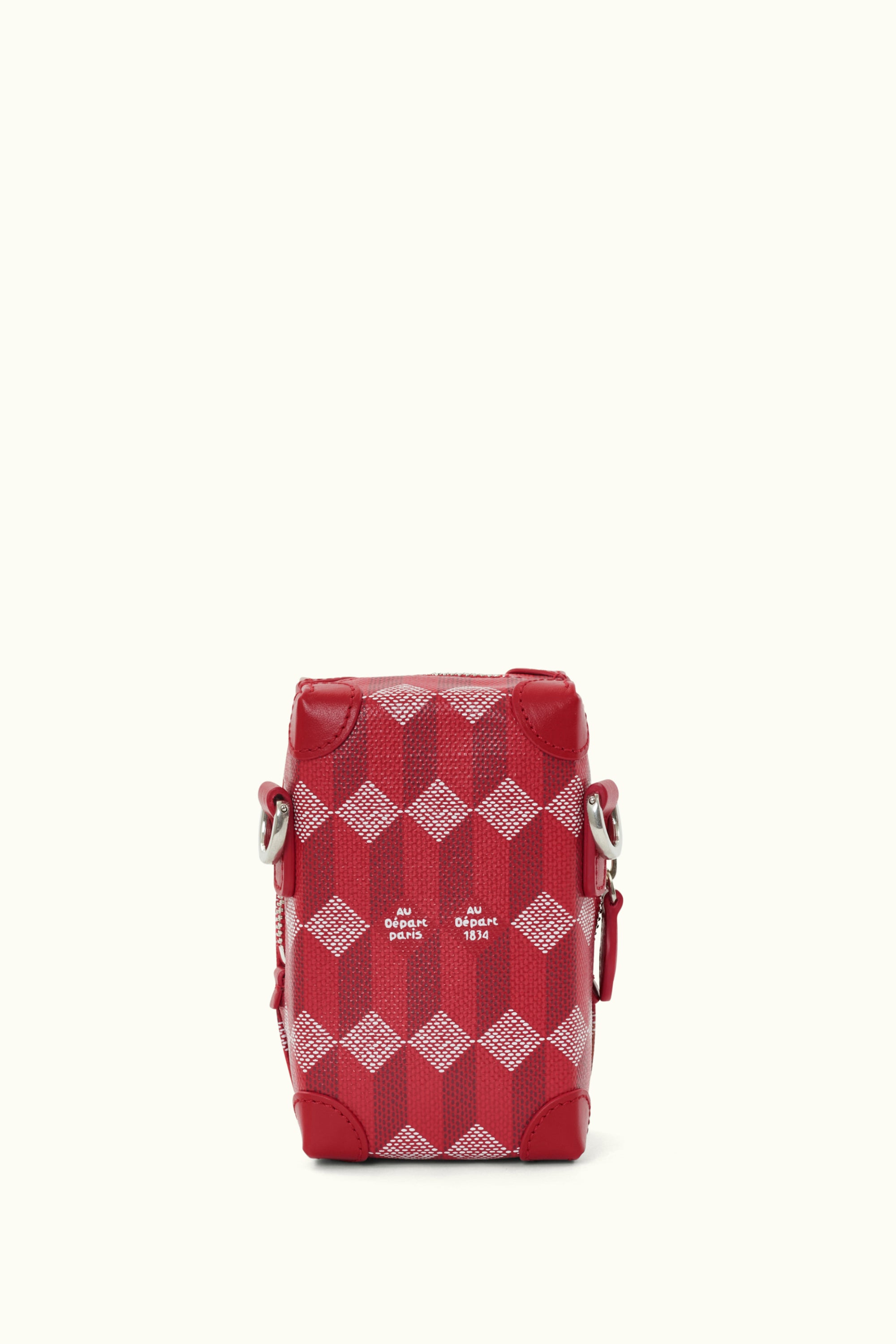 Le Micro Soft Trunk Vertical Coated Canvas Red