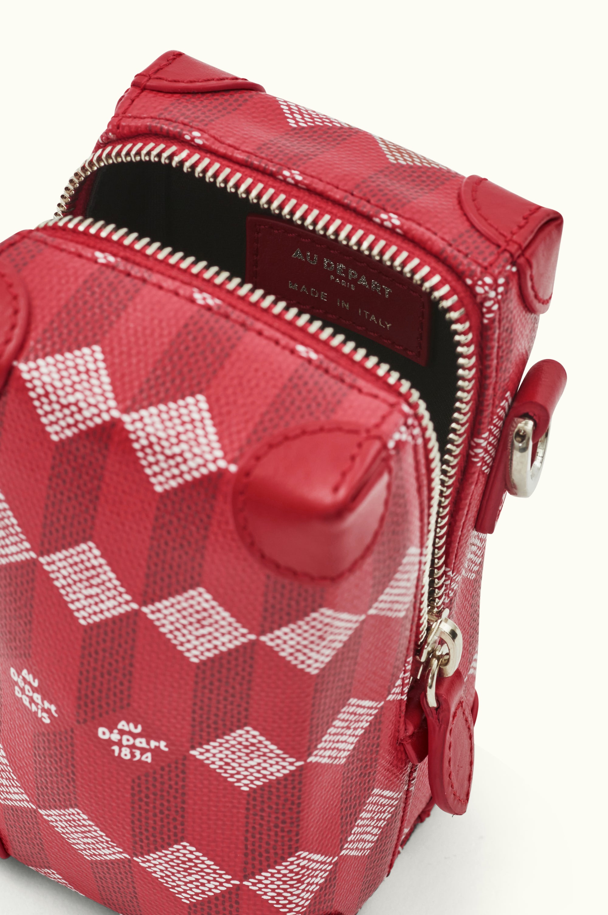 Le Micro Soft Trunk Vertical Coated Canvas Red