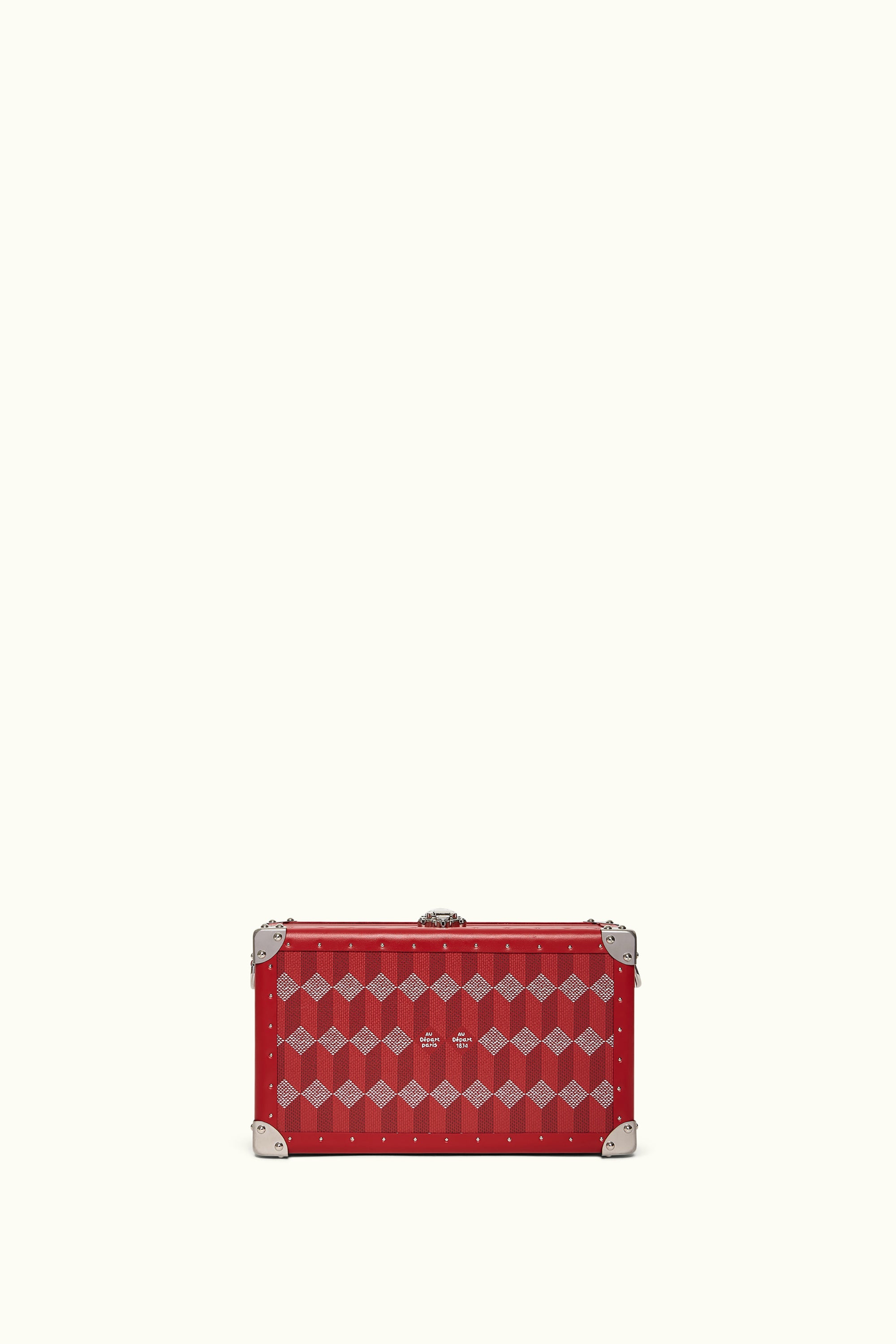 Le Mini Trunk Rectangulaire Coated Canvas Red
