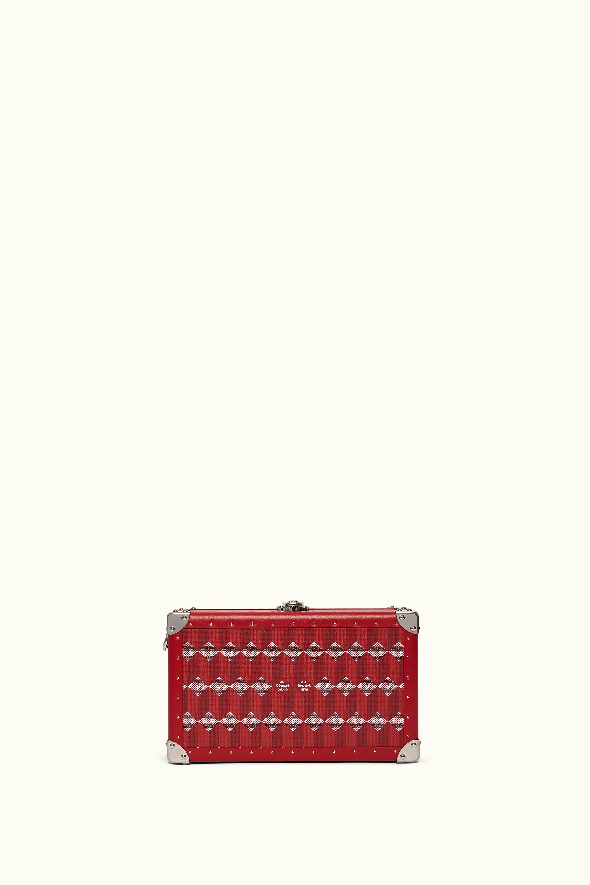 Le Mini Trunk Rectangulaire Coated Canvas Red